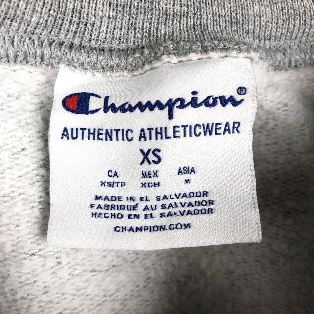 Champion Authentic Athletic Wear College Sweatshirt, Men's Size XS (approx.) cotton gray type Vintage Second Hand
