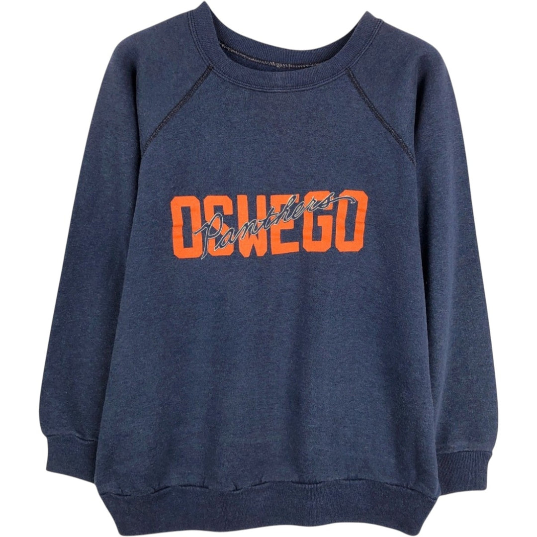 College sweatshirt, women's size M (approx.), vintage. unclear navy blue type Vintage Second Hand