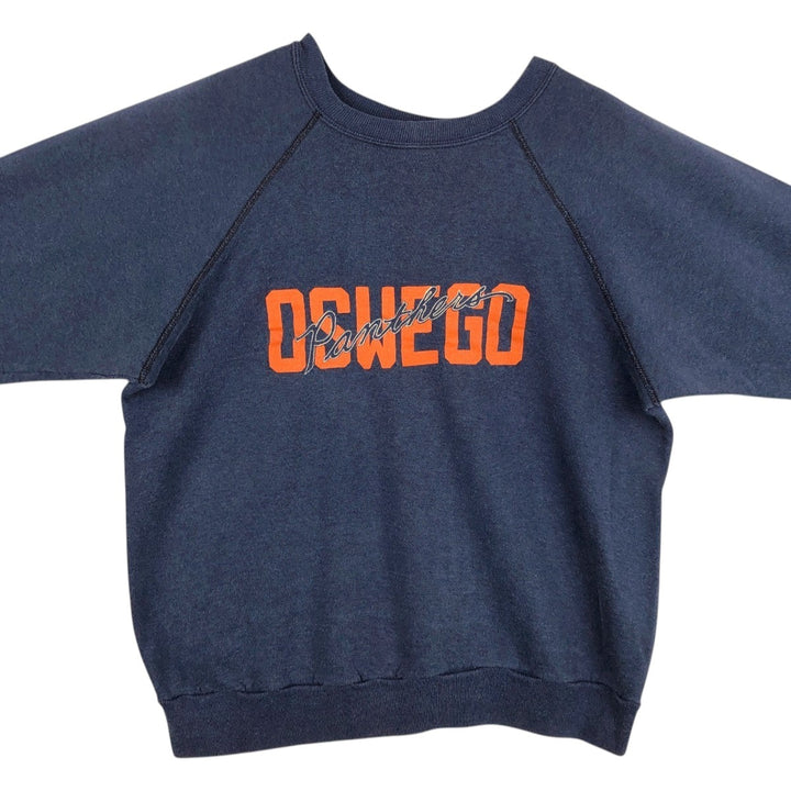 College sweatshirt, women's size M (approx.), vintage. unclear navy blue type Vintage Second Hand