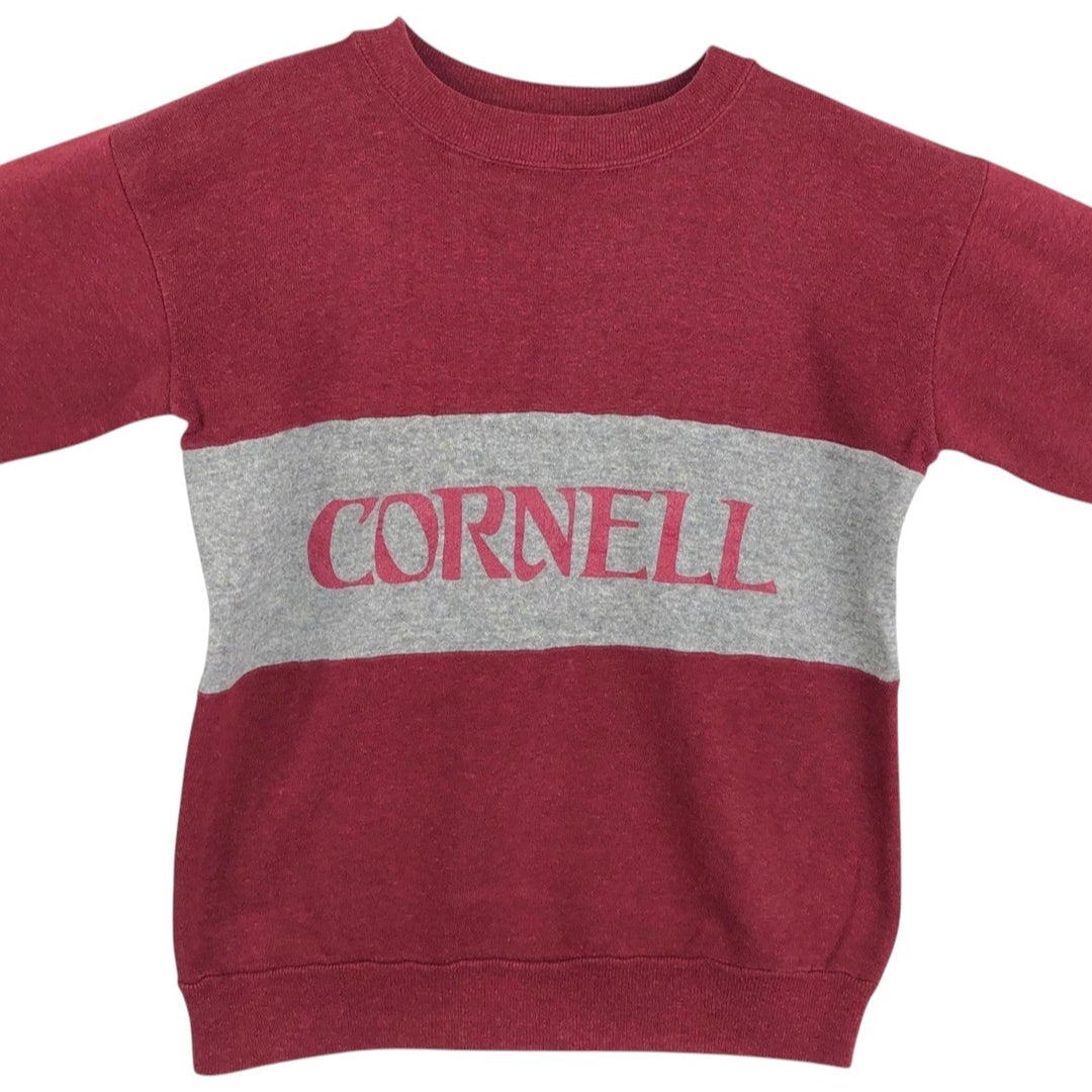 CORNELL College Character Sweatshirt, Made in USA, Women's Size S (Equivalent), Vintage acrylic wine-red Vintage Second Hand