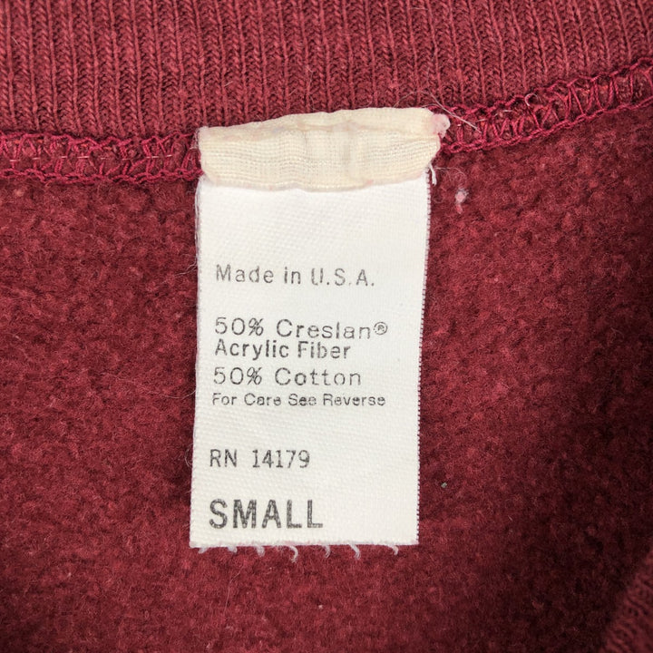 CORNELL College Character Sweatshirt, Made in USA, Women's Size S (Equivalent), Vintage acrylic wine-red Vintage Second Hand