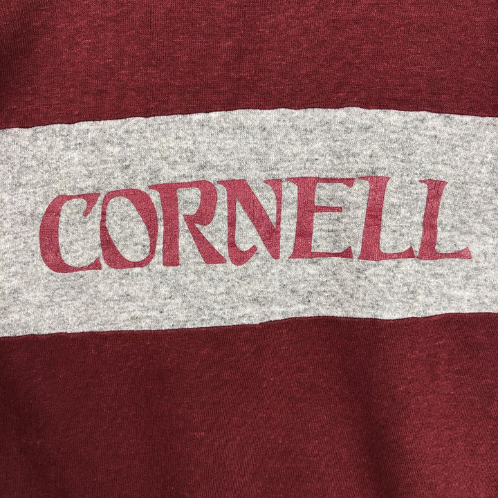 CORNELL College Character Sweatshirt, Made in USA, Women's Size S (Equivalent), Vintage acrylic wine-red Vintage Second Hand