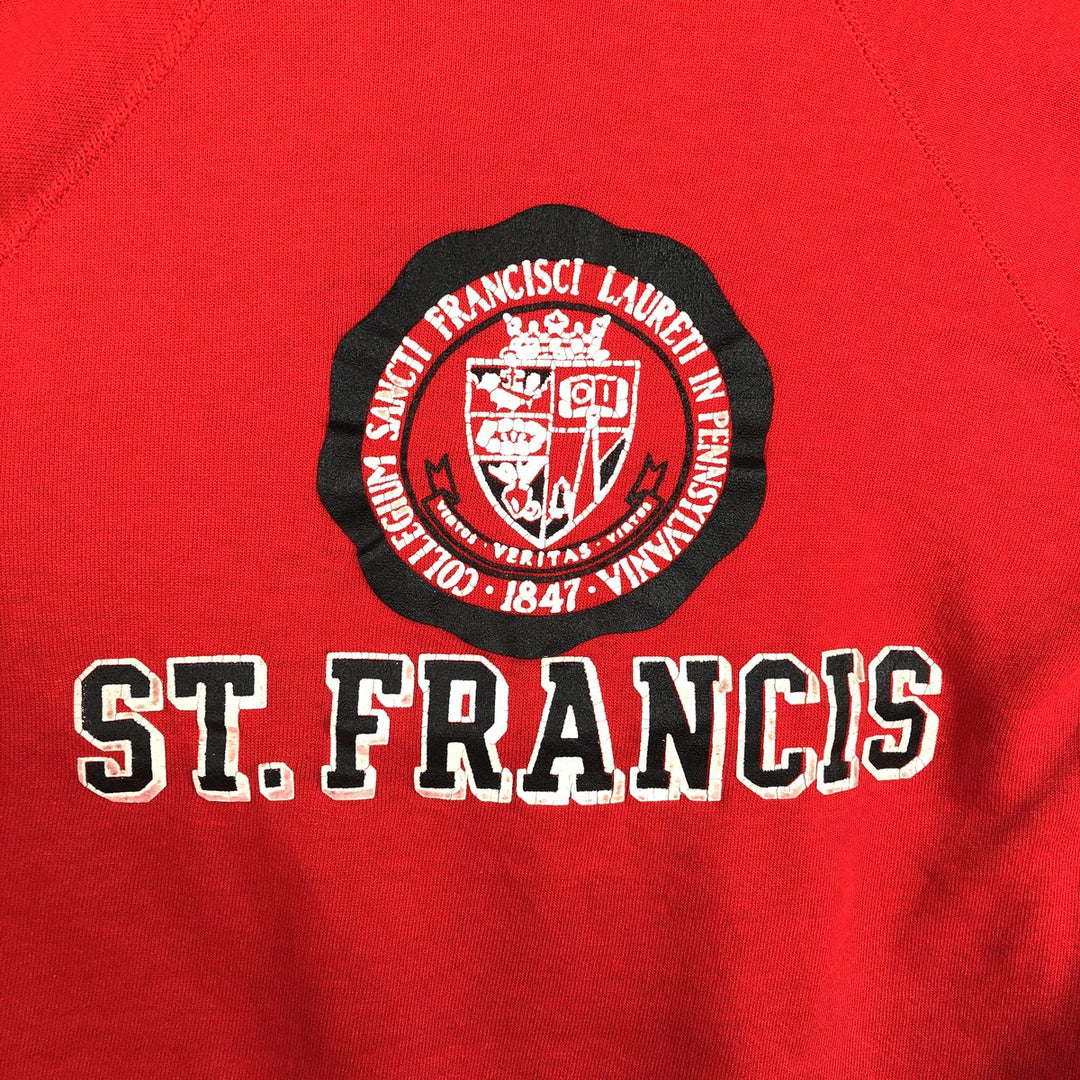 80s-90'S College Sweatshirt, Made in USA, Women's Size M (Equivalent), Vintage acrylic red type Vintage Second Hand