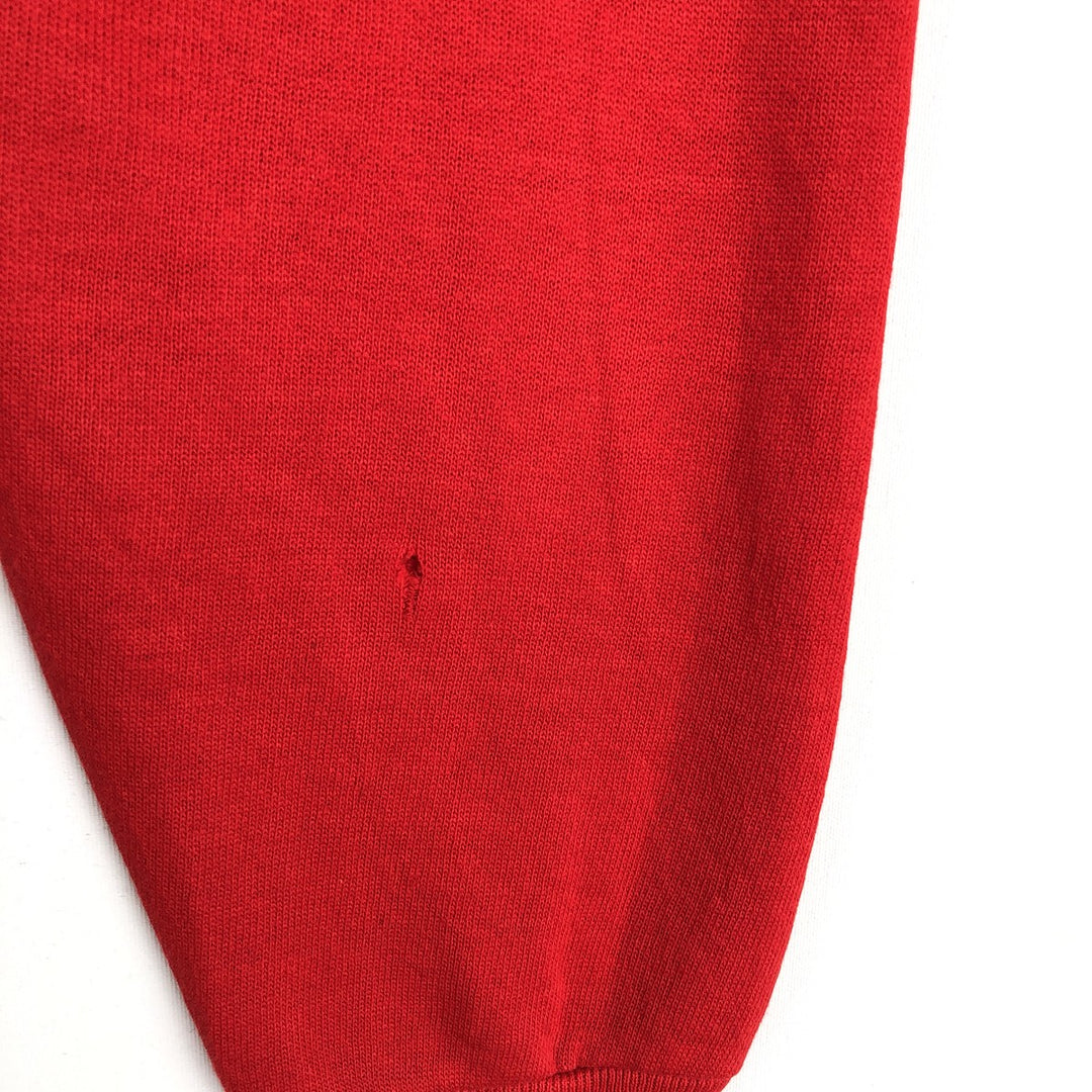 80s-90'S College Sweatshirt, Made in USA, Women's Size M (Equivalent), Vintage acrylic red type Vintage Second Hand