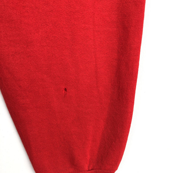 80s-90'S College Sweatshirt, Made in USA, Women's Size M (Equivalent), Vintage acrylic red type Vintage Second Hand