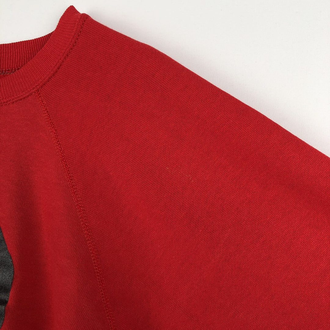 80s-90'S College Sweatshirt, Made in USA, Women's Size M (Equivalent), Vintage acrylic red type Vintage Second Hand