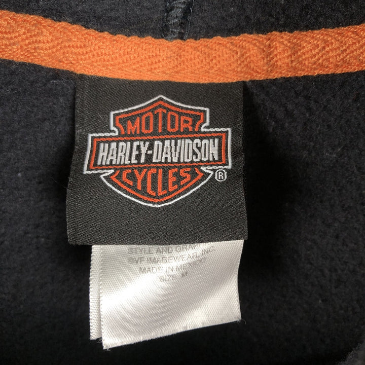 Harley-Davidson Advertising Sweatshirt Pullover Hoodie, Women's Size M (approx.) cotton black type Vintage Second Hand