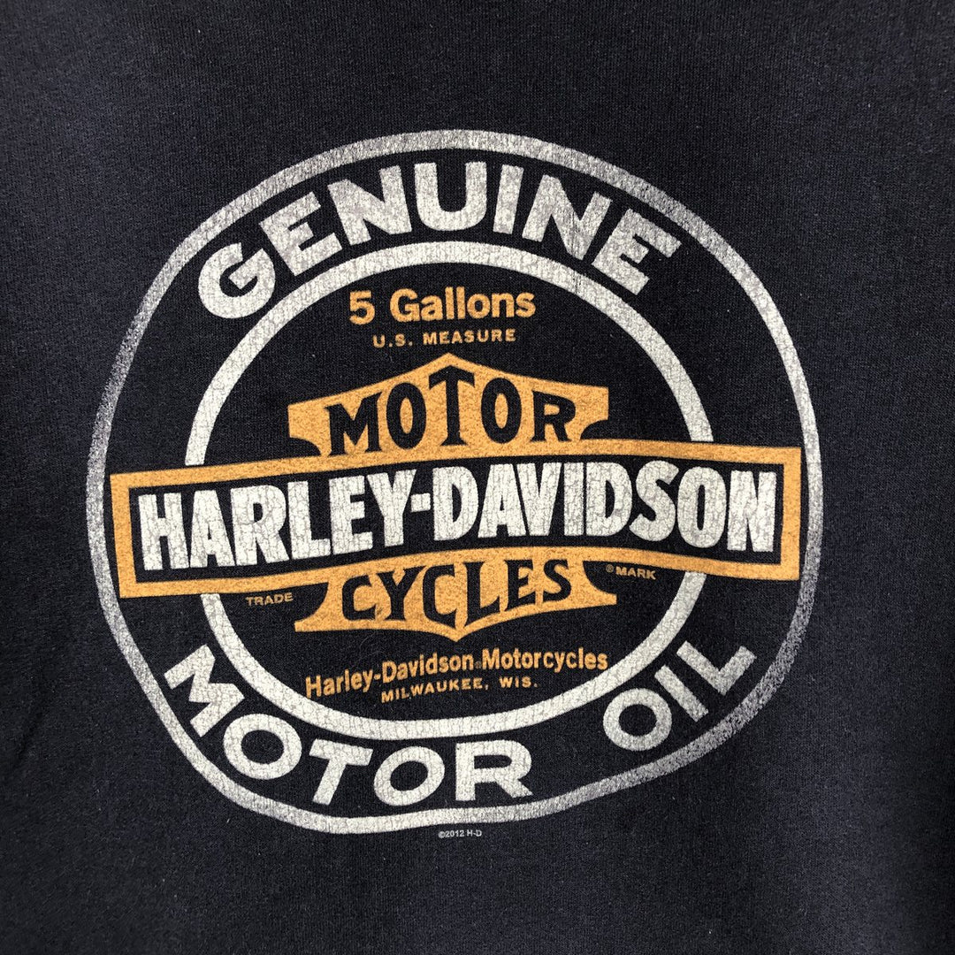 Harley-Davidson Advertising Sweatshirt Pullover Hoodie, Women's Size M (approx.) cotton black type Vintage Second Hand