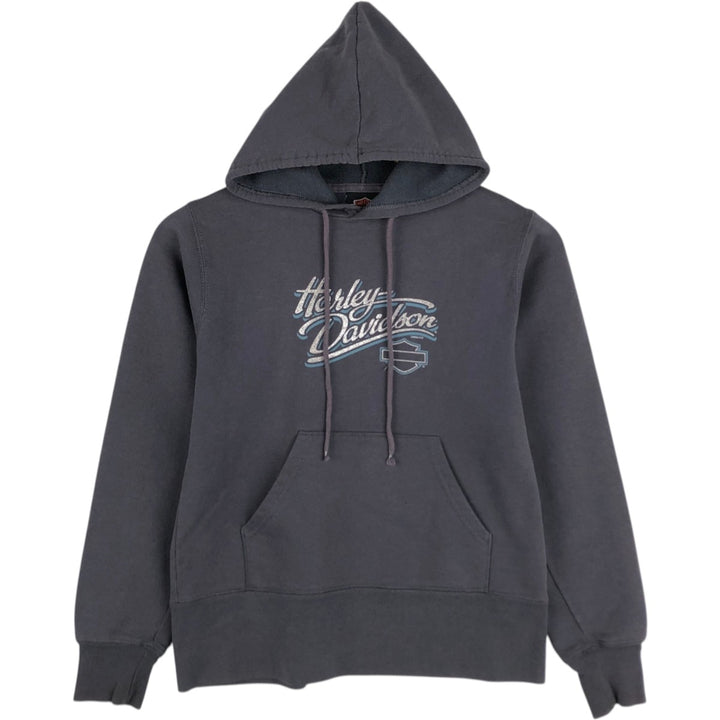 2000'S Harley-Davidson Advertising Sweatshirt Pullover Hoodie, Women's Size XS (approx.) cotton navy blue type Vintage Second Hand
