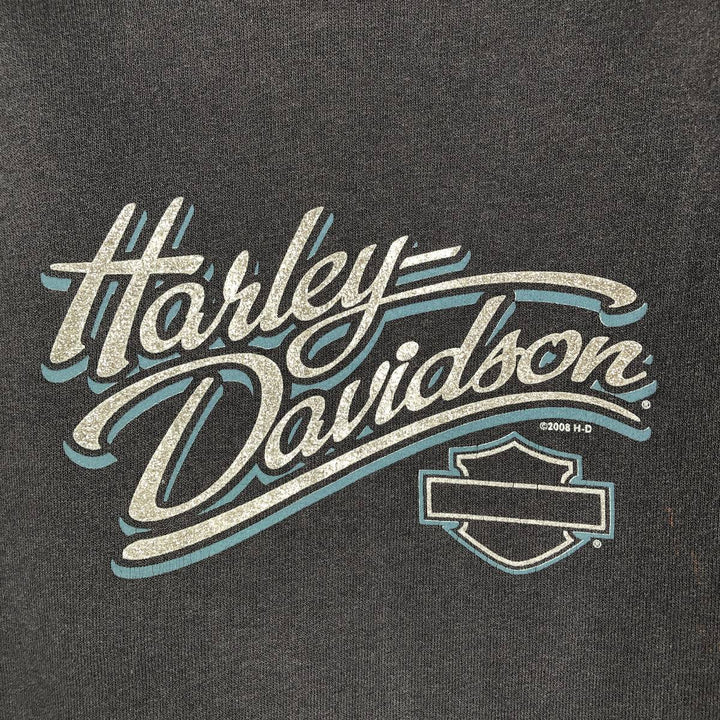 2000'S Harley-Davidson Advertising Sweatshirt Pullover Hoodie, Women's Size XS (approx.) cotton navy blue type Vintage Second Hand