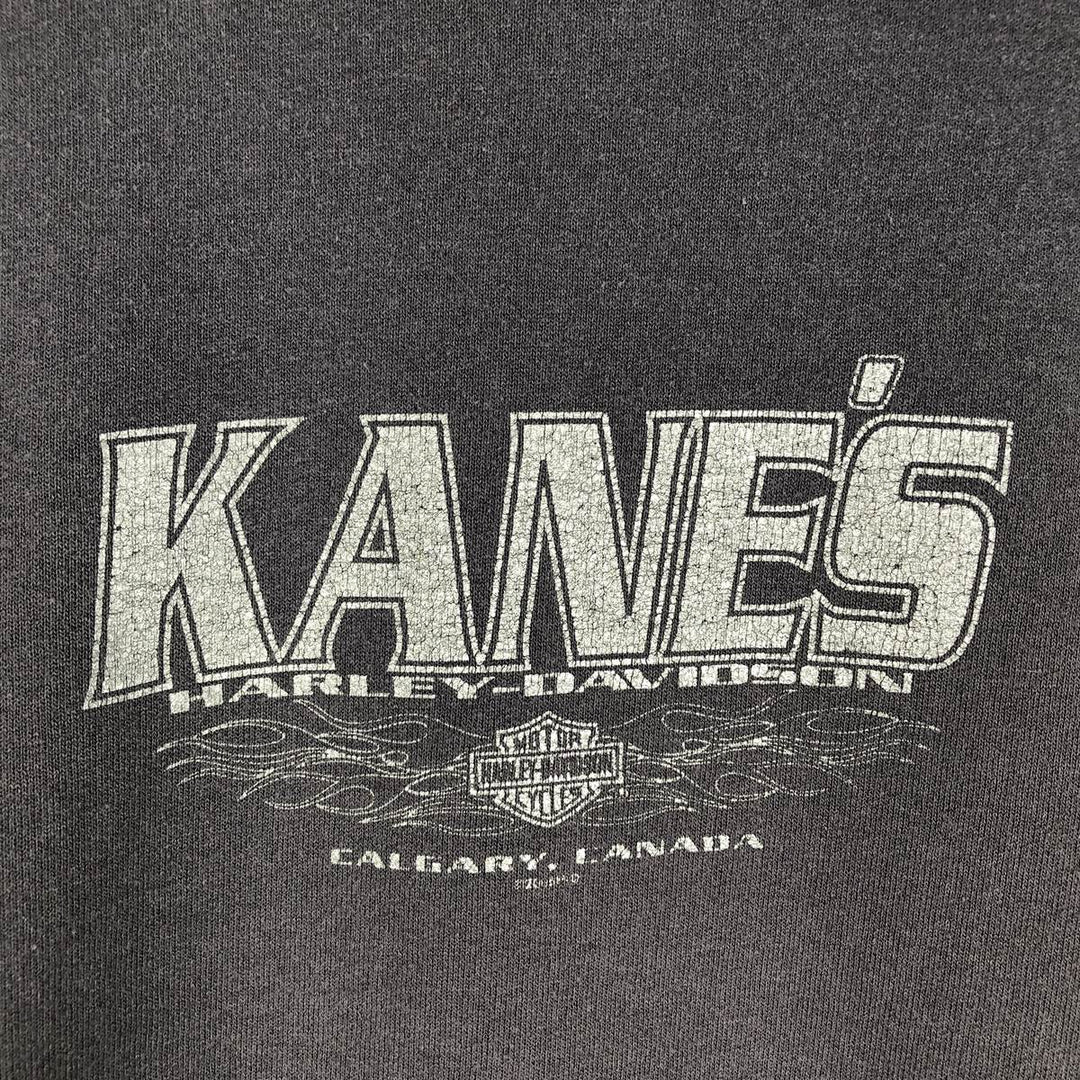 2000'S Harley-Davidson Advertising Sweatshirt Pullover Hoodie, Women's Size XS (approx.) cotton navy blue type Vintage Second Hand