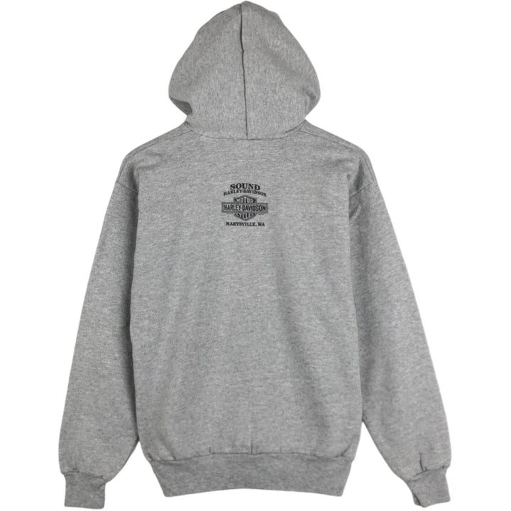 2000'S Harley-Davidson Advertising Sweatshirt Pullover Hoodie, Women's Size L (approx.) cotton gray type Vintage Second Hand