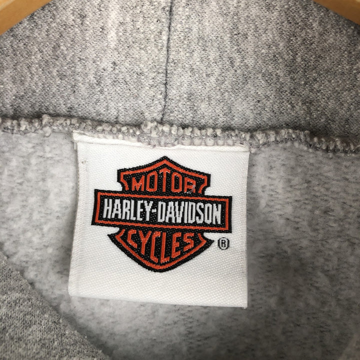 2000'S Harley-Davidson Advertising Sweatshirt Pullover Hoodie, Women's Size L (approx.) cotton gray type Vintage Second Hand