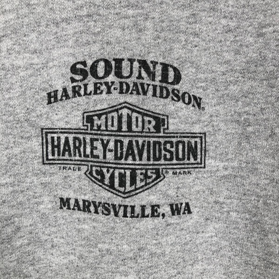 2000'S Harley-Davidson Advertising Sweatshirt Pullover Hoodie, Women's Size L (approx.) cotton gray type Vintage Second Hand