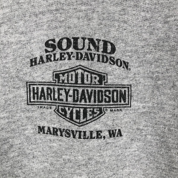 2000'S Harley-Davidson Advertising Sweatshirt Pullover Hoodie, Women's Size L (approx.) cotton gray type Vintage Second Hand