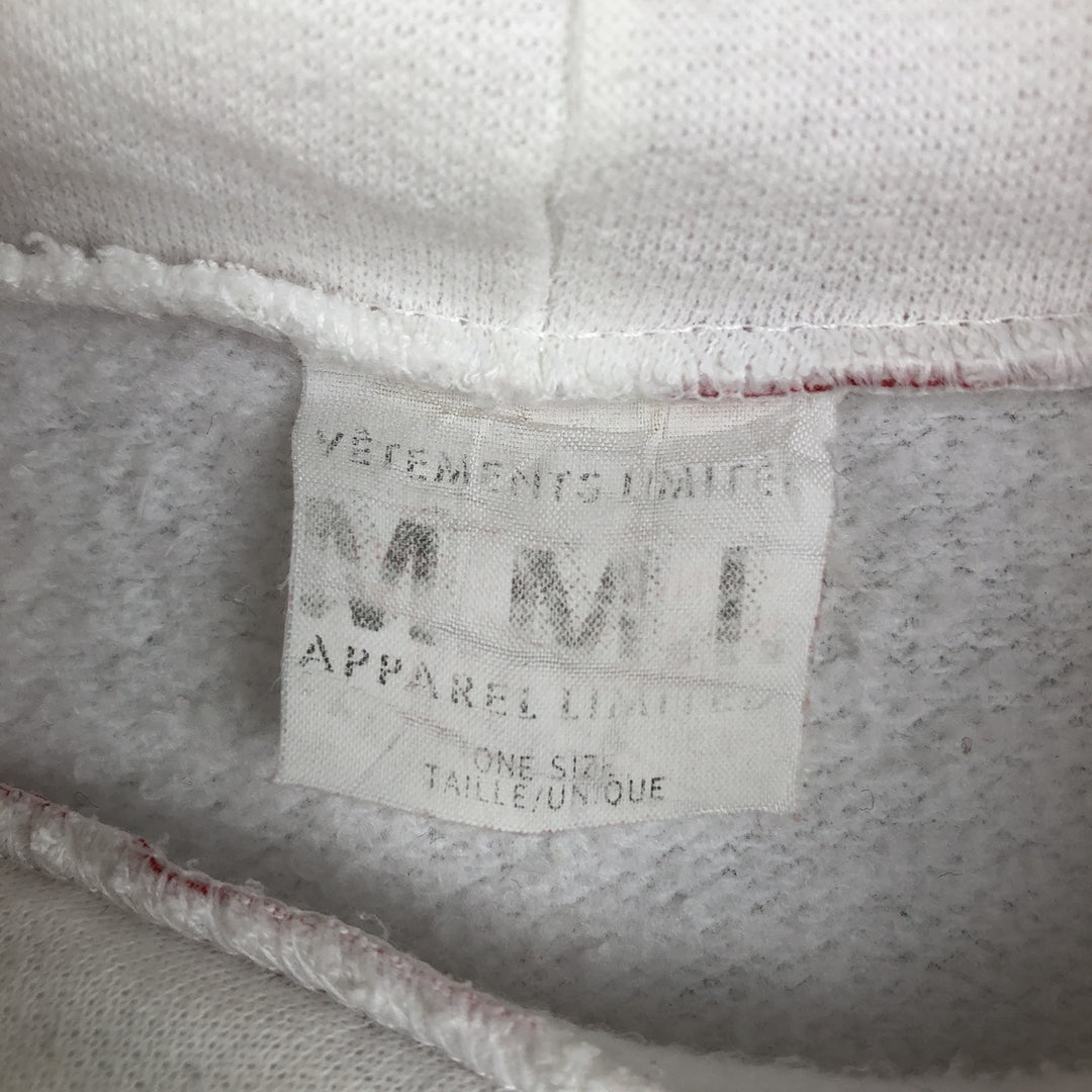 MMI DR.SEUSS Large Print Character Sweatshirt Pullover Hoodie (Women's XL equivalent) unclear white type Vintage Second Hand