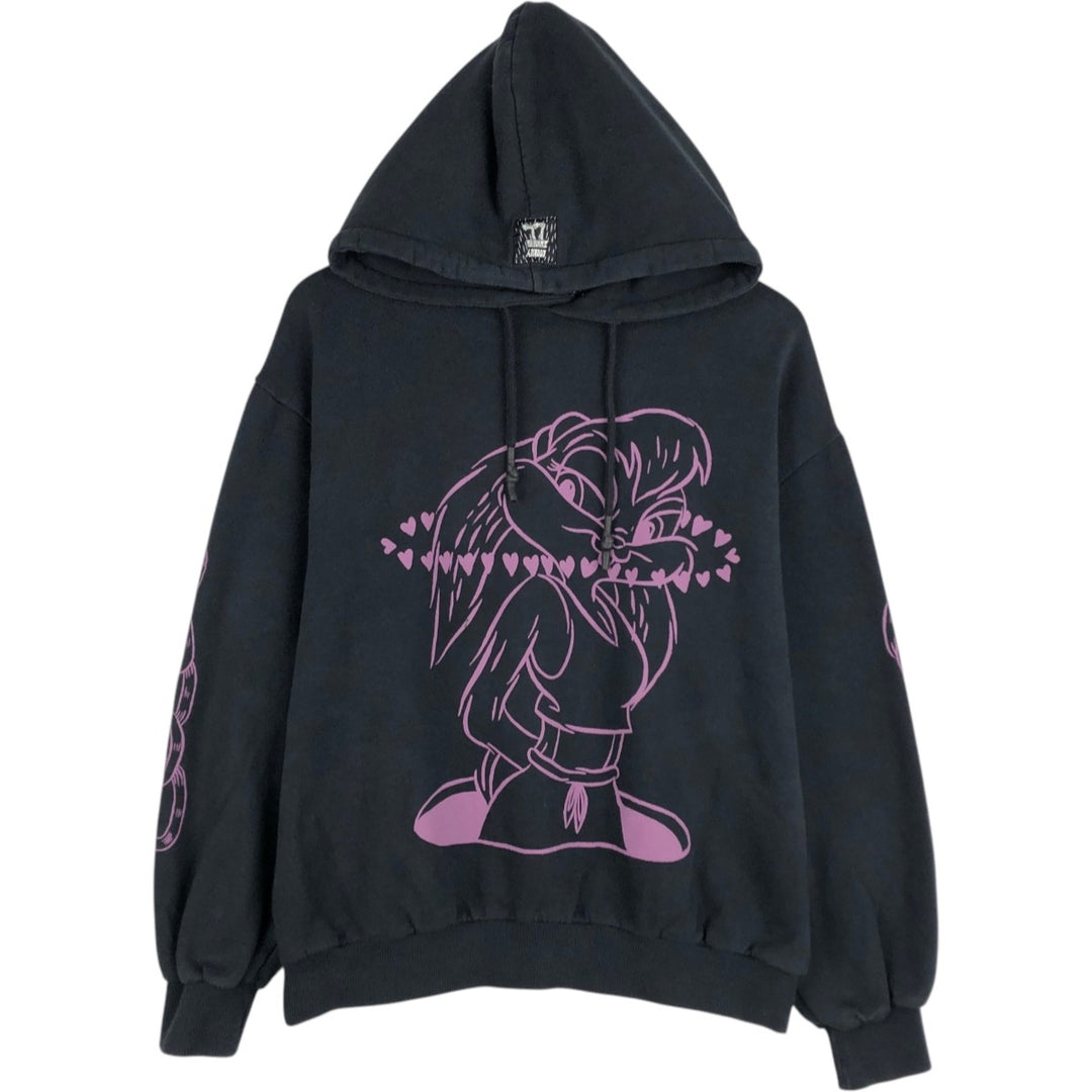 LOONEY TUNES Laura Bunny Character Sweatshirt Pullover Hoodie (Women's Size S) cotton black type Vintage Second Hand