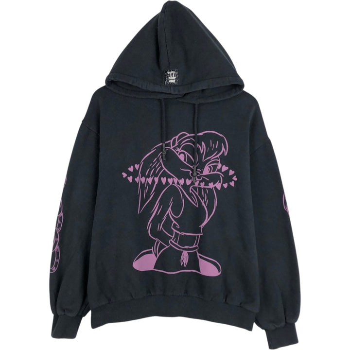 LOONEY TUNES Laura Bunny Character Sweatshirt Pullover Hoodie (Women's Size S) cotton black type Vintage Second Hand