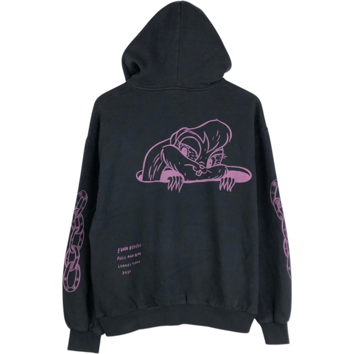 LOONEY TUNES Laura Bunny Character Sweatshirt Pullover Hoodie (Women's Size S) cotton black type Vintage Second Hand