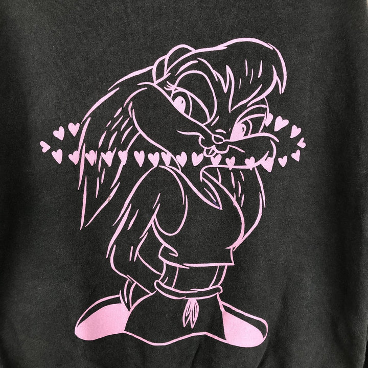 LOONEY TUNES Laura Bunny Character Sweatshirt Pullover Hoodie (Women's Size S) cotton black type Vintage Second Hand