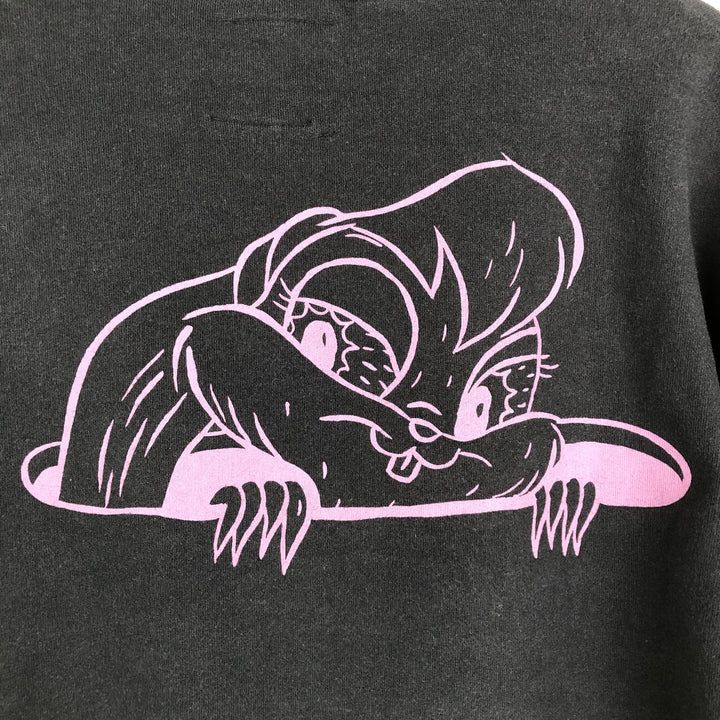 LOONEY TUNES Laura Bunny Character Sweatshirt Pullover Hoodie (Women's Size S) cotton black type Vintage Second Hand