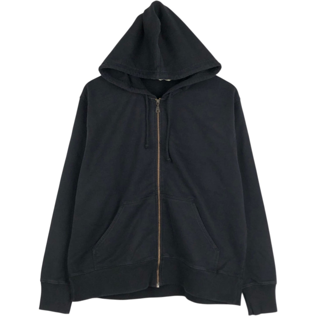 Eddie Bauer full-zip sweatshirt, women's size L (approx.) cotton black type Vintage Second Hand