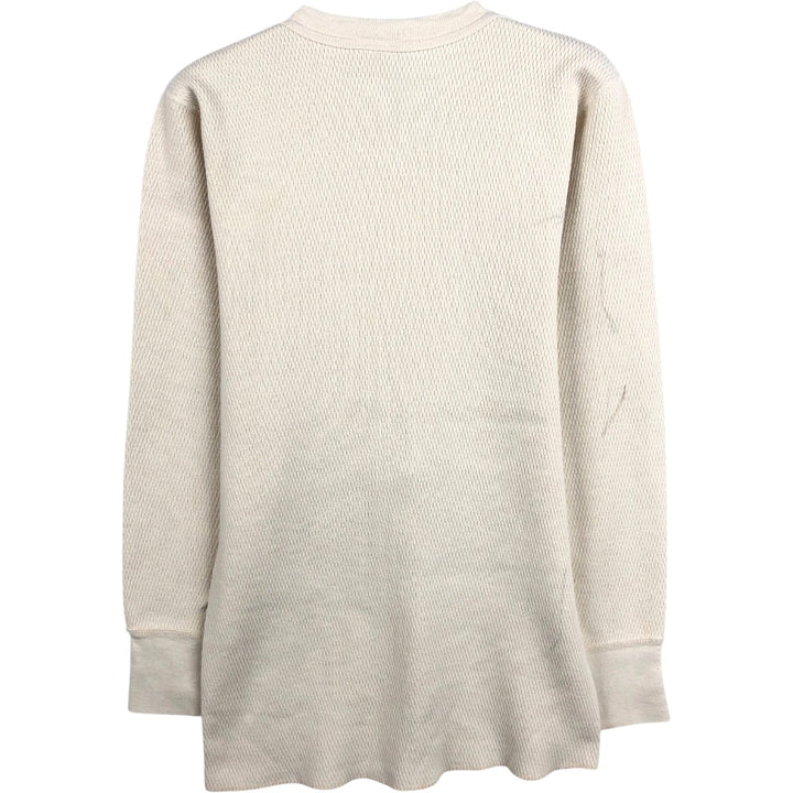 Carhartt Thermal Long-Sleeve T-Shirt, Honeycomb Pattern, Made in USA, Women's Size M (equivalent) cotton pale white type Vintage Second Hand