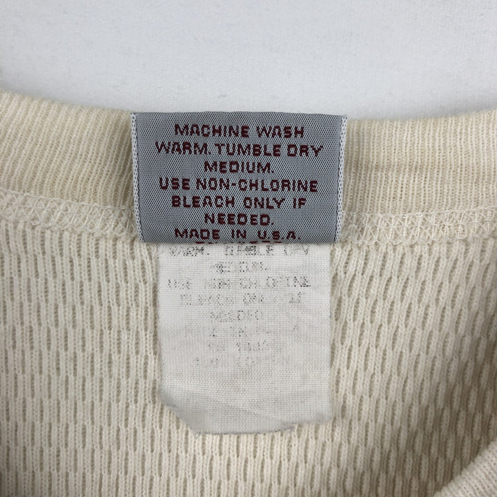 Carhartt Thermal Long-Sleeve T-Shirt, Honeycomb Pattern, Made in USA, Women's Size M (equivalent) cotton pale white type Vintage Second Hand
