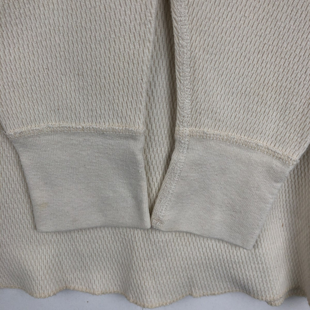 Carhartt Thermal Long-Sleeve T-Shirt, Honeycomb Pattern, Made in USA, Women's Size M (equivalent) cotton pale white type Vintage Second Hand