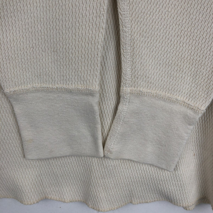 Carhartt Thermal Long-Sleeve T-Shirt, Honeycomb Pattern, Made in USA, Women's Size M (equivalent) cotton pale white type Vintage Second Hand