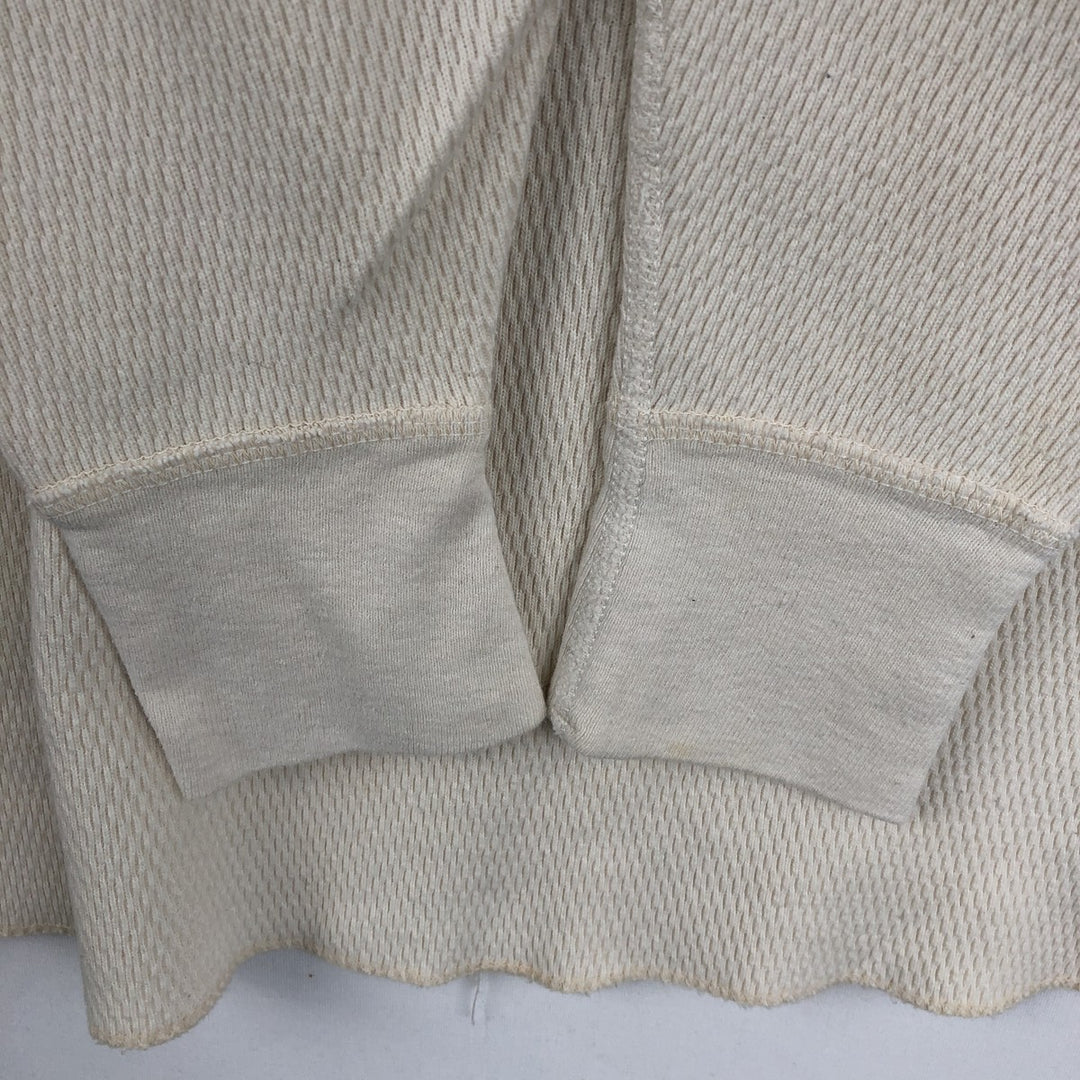 Carhartt Thermal Long-Sleeve T-Shirt, Honeycomb Pattern, Made in USA, Women's Size M (equivalent) cotton pale white type Vintage Second Hand