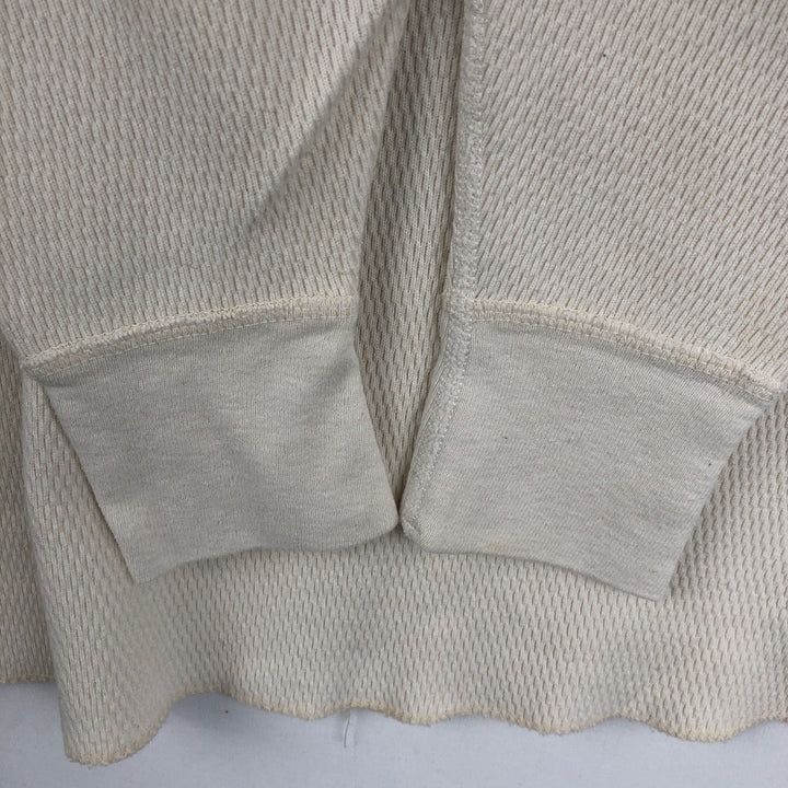 Carhartt Thermal Long-Sleeve T-Shirt, Honeycomb Pattern, Made in USA, Women's Size M (equivalent) cotton pale white type Vintage Second Hand