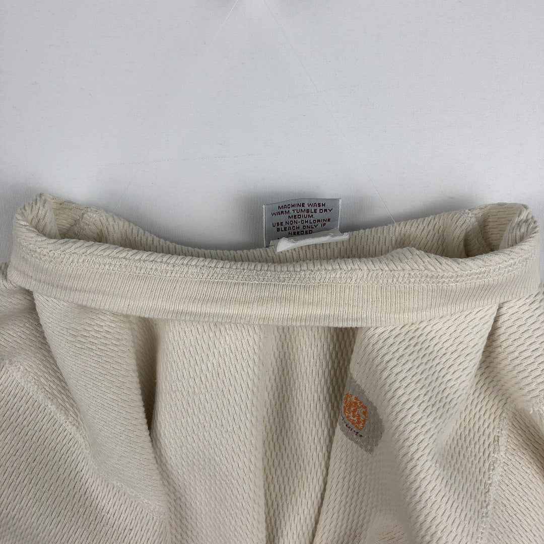 Carhartt Thermal Long-Sleeve T-Shirt, Honeycomb Pattern, Made in USA, Women's Size M (equivalent) cotton pale white type Vintage Second Hand