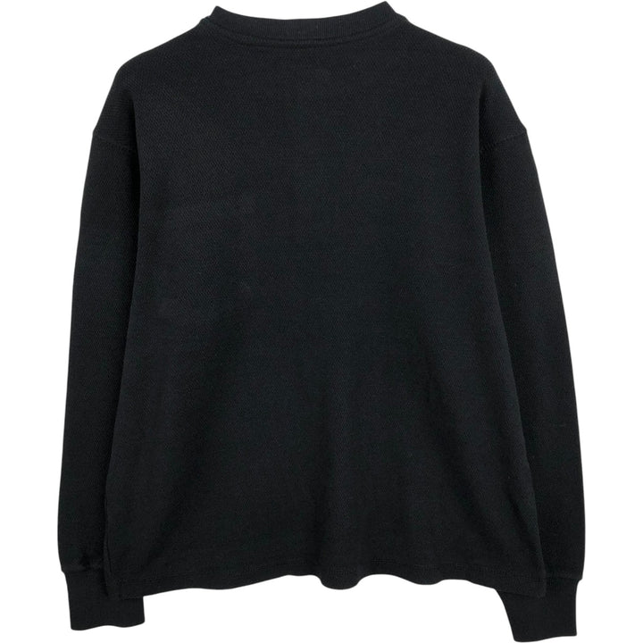 Carhartt Relaxed Fit Henley Neck Thermal Long Tee, Honeycomb, Men's Size M cotton black type Vintage Second Hand