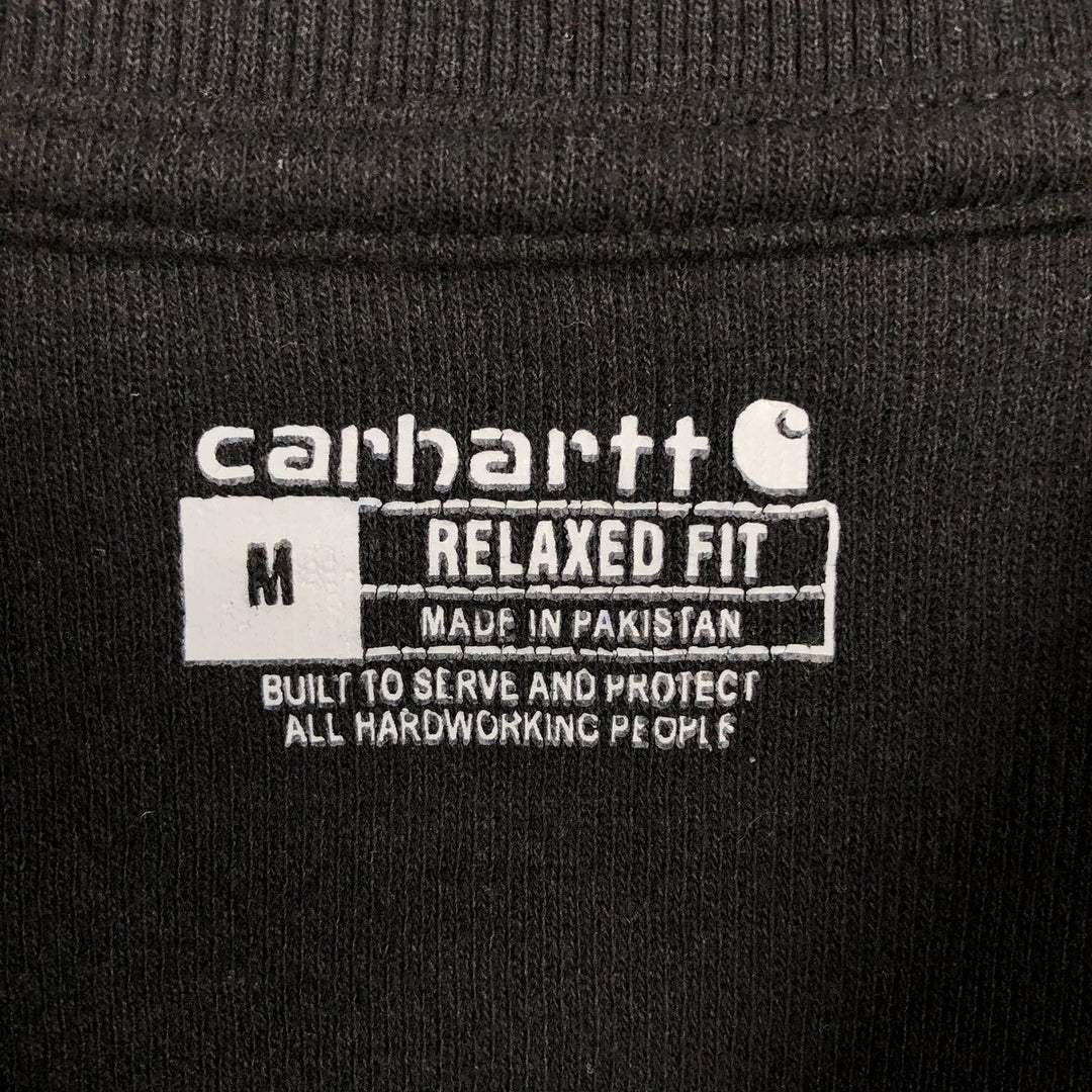 Carhartt Relaxed Fit Henley Neck Thermal Long Tee, Honeycomb, Men's Size M cotton black type Vintage Second Hand