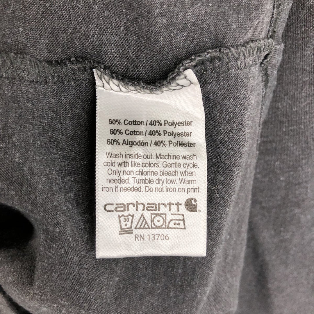 Carhartt Long-Sleeve T-Shirt (Women's Size L) cotton Charcoal Vintage Second Hand