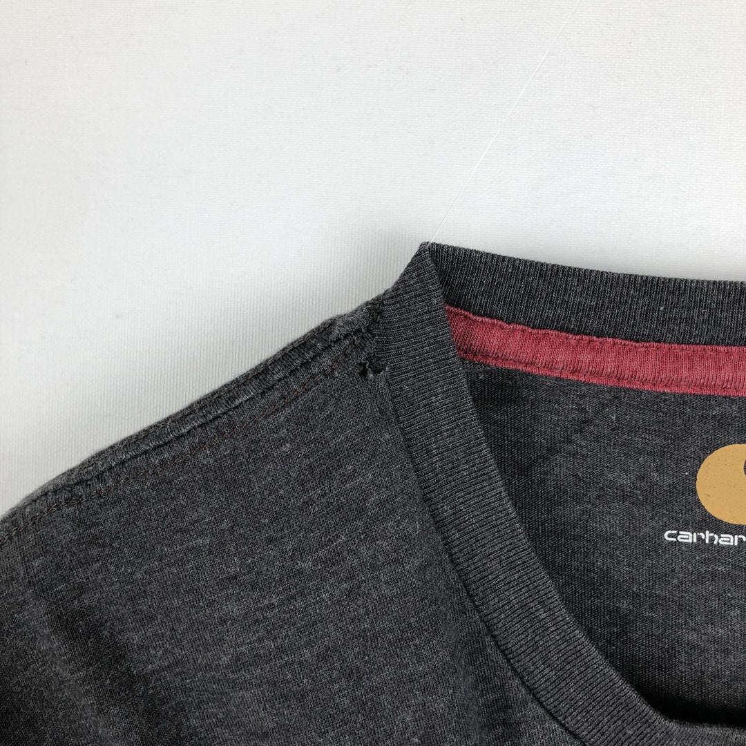 Carhartt Long-Sleeve T-Shirt (Women's Size L) cotton Charcoal Vintage Second Hand