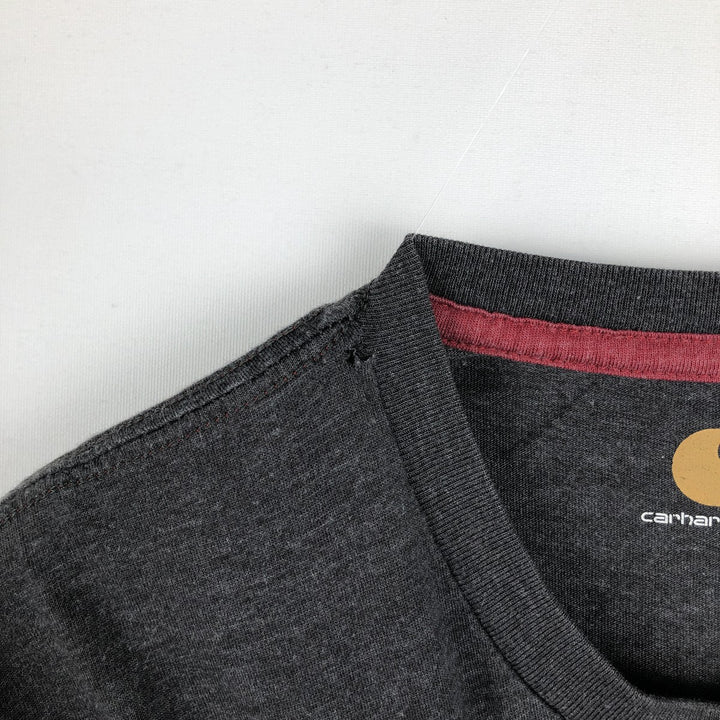 Carhartt Long-Sleeve T-Shirt (Women's Size L) cotton Charcoal Vintage Second Hand