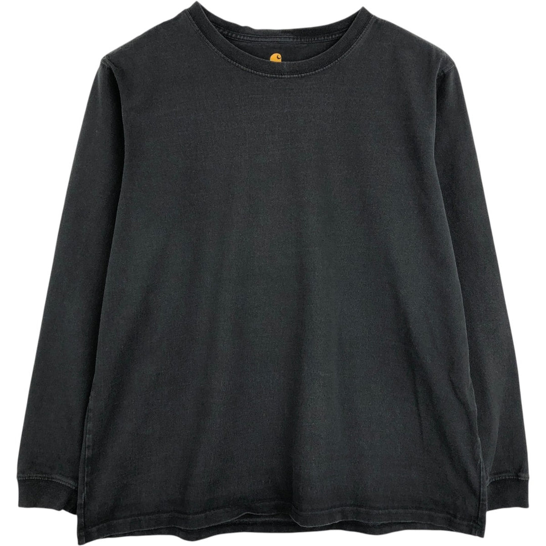 Carhartt ORIGINAL FIT Long-Sleeve T-Shirt (Women's Size L) cotton black type Vintage Second Hand
