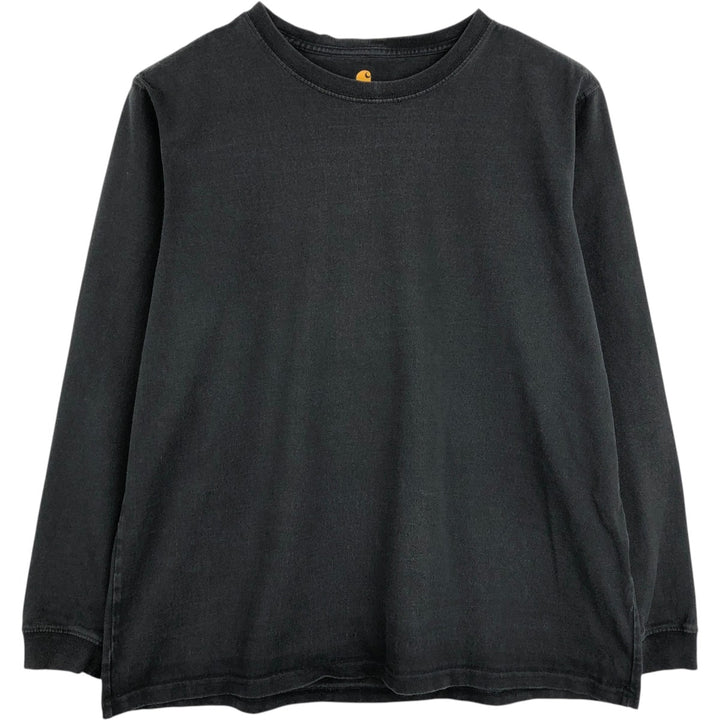 Carhartt ORIGINAL FIT Long-Sleeve T-Shirt (Women's Size L) cotton black type Vintage Second Hand