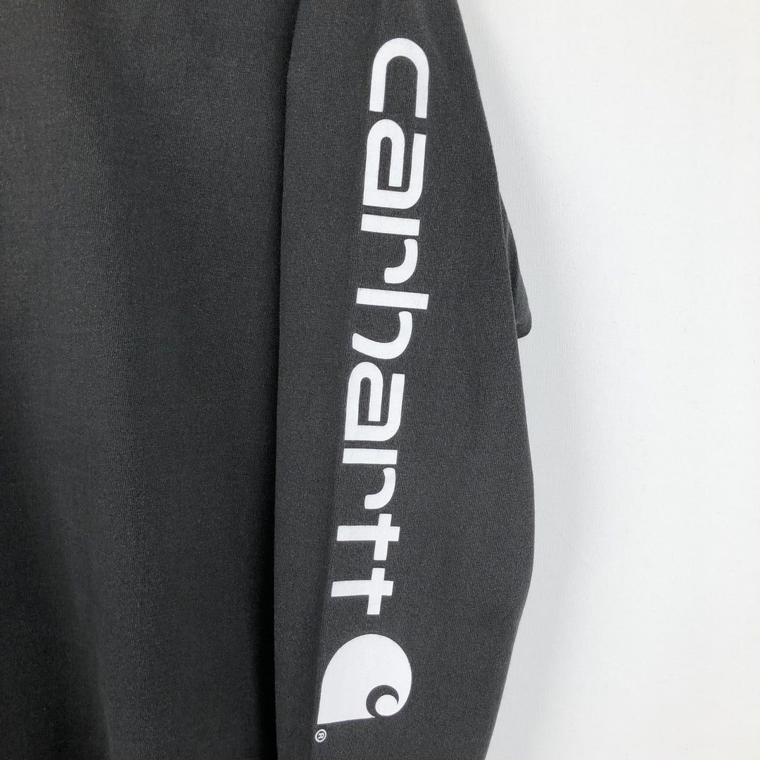 Carhartt ORIGINAL FIT Long-Sleeve T-Shirt (Women's Size L) cotton black type Vintage Second Hand