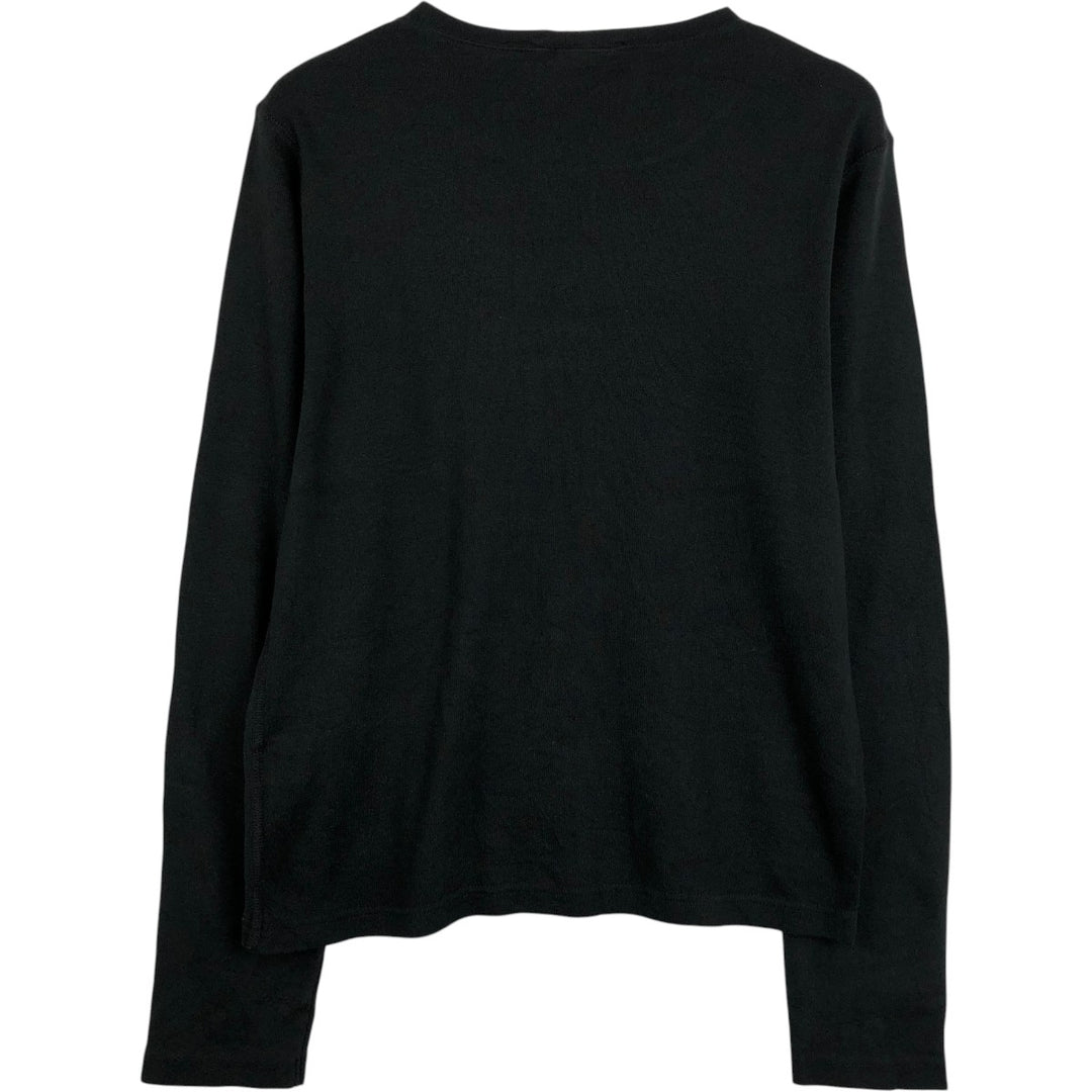 Ralph Lauren RALPH LAUREN SPORT Long T-shirt Long T Women's XL size cotton black type Vintage Second Hand