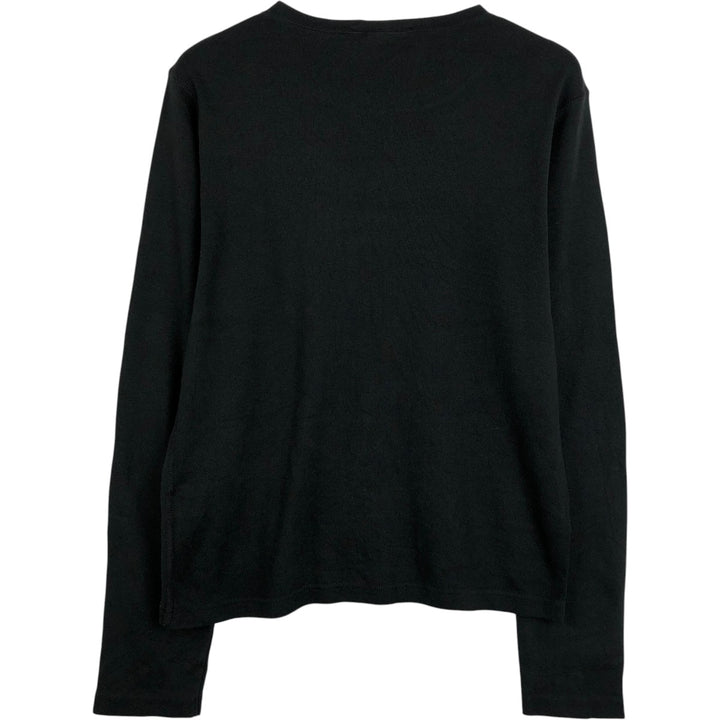 Ralph Lauren RALPH LAUREN SPORT Long T-shirt Long T Women's XL size cotton black type Vintage Second Hand