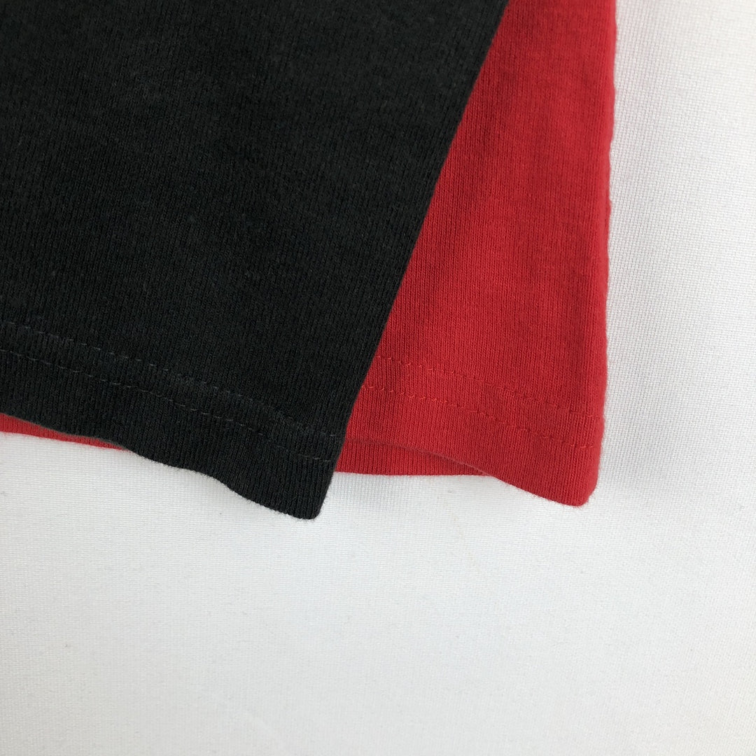 2000'S Ralph Lauren POLO JEANS COMPANY Slit Neck Long T-Shirt (Women's Size M) cotton red type Vintage Second Hand