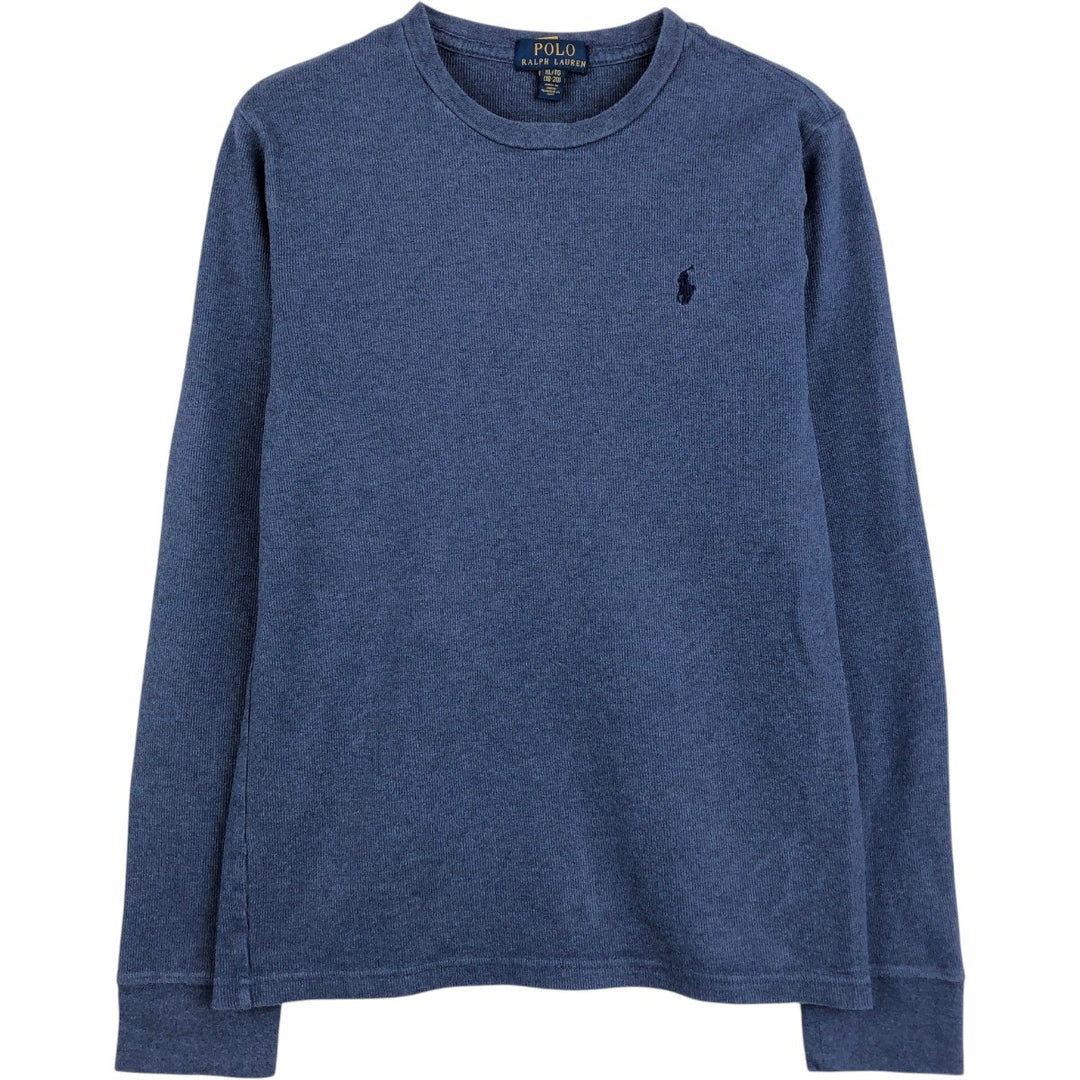 Ralph Lauren POLO RALPH LAUREN long-sleeved T-shirt, women's size M cotton Navy blue Vintage Second Hand