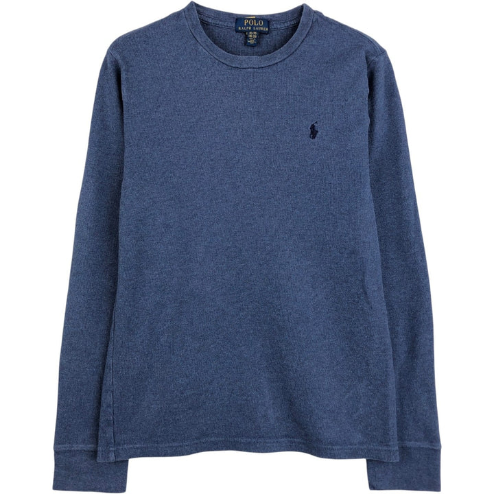 Ralph Lauren POLO RALPH LAUREN long-sleeved T-shirt, women's size M cotton Navy blue Vintage Second Hand