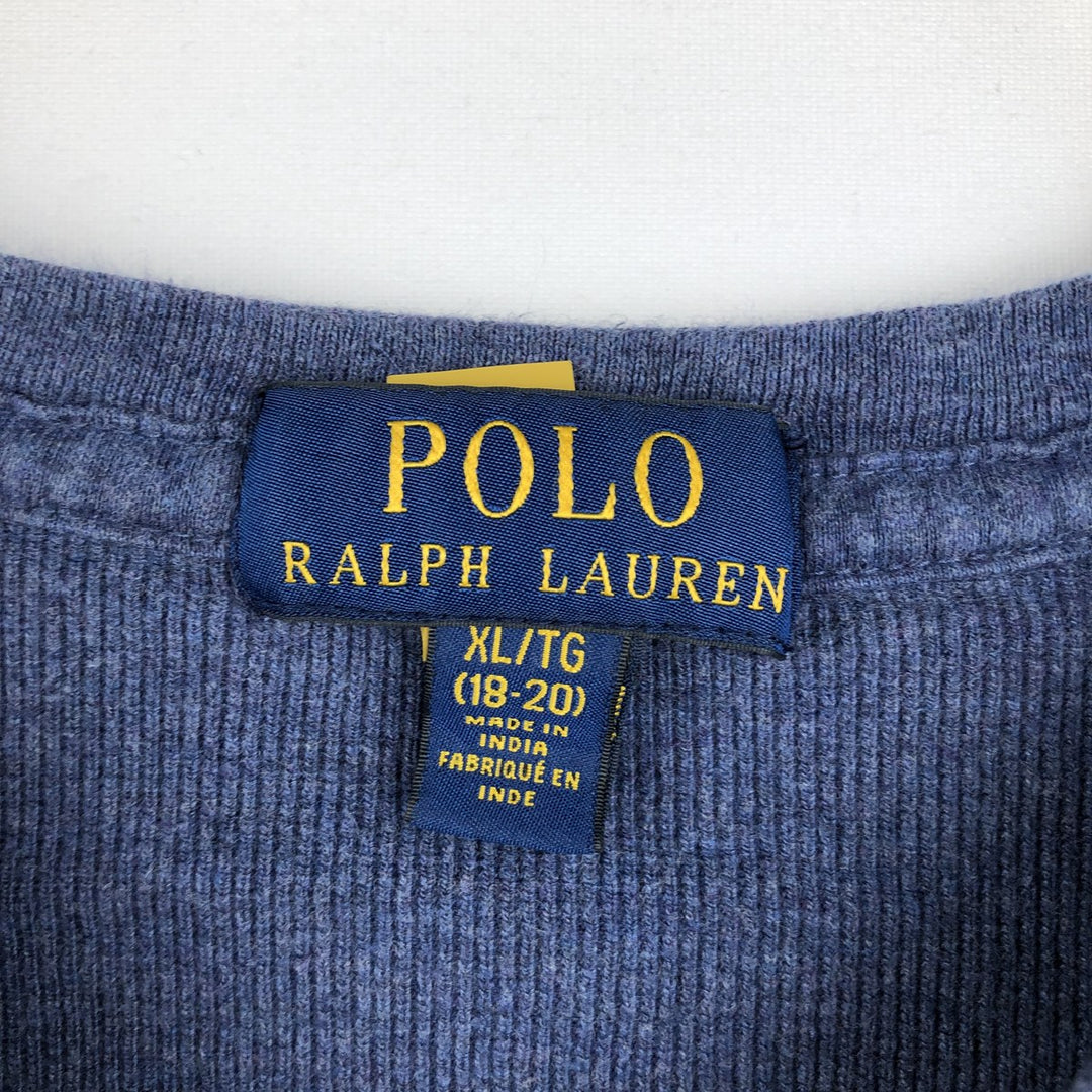 Ralph Lauren POLO RALPH LAUREN long-sleeved T-shirt, women's size M cotton Navy blue Vintage Second Hand