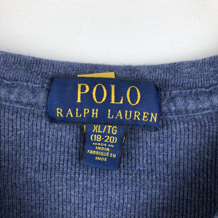 Ralph Lauren POLO RALPH LAUREN long-sleeved T-shirt, women's size M cotton Navy blue Vintage Second Hand