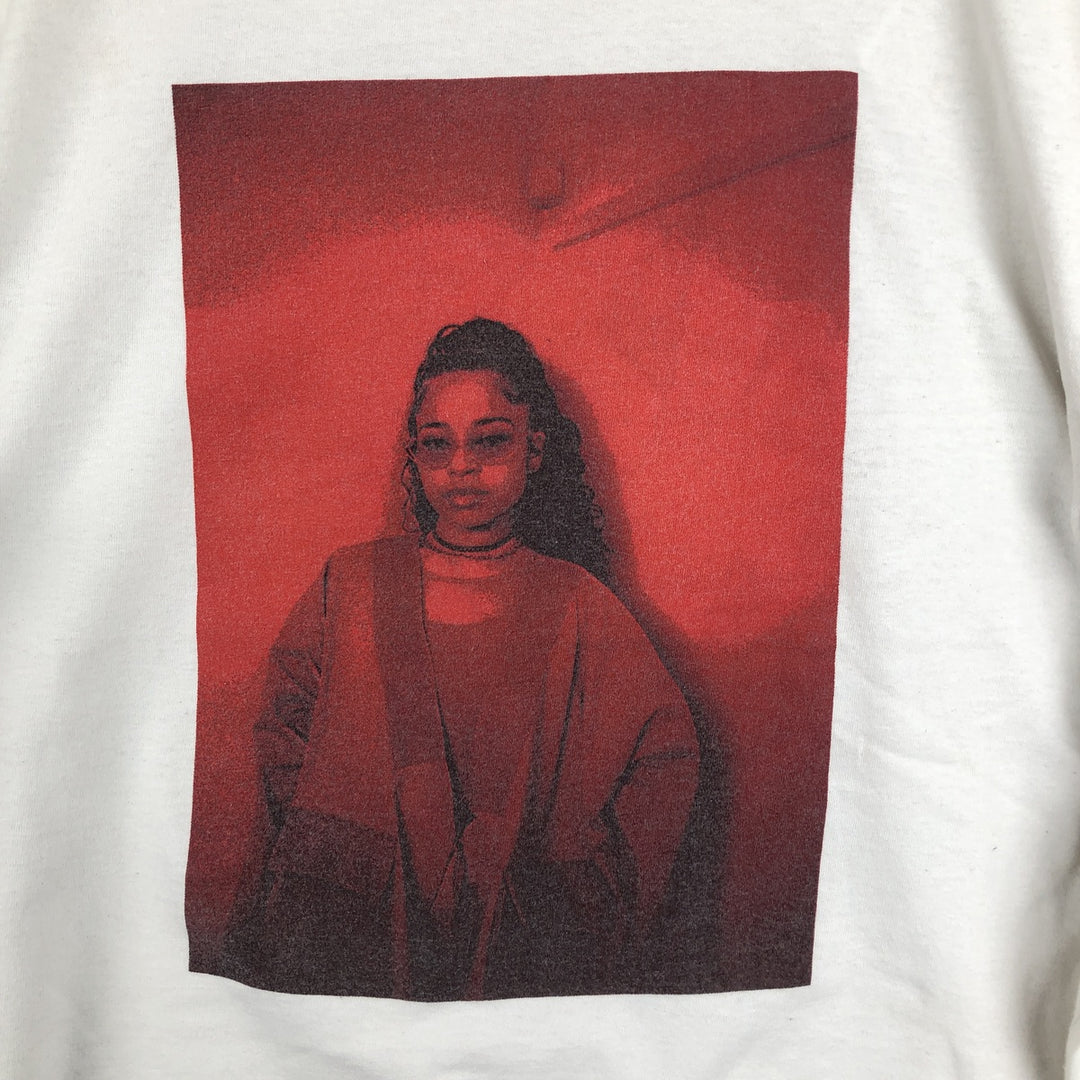 ELLA MAI Long-Sleeve Wrap T-Shirt (Women's XL equivalent) cotton white type Vintage Second Hand