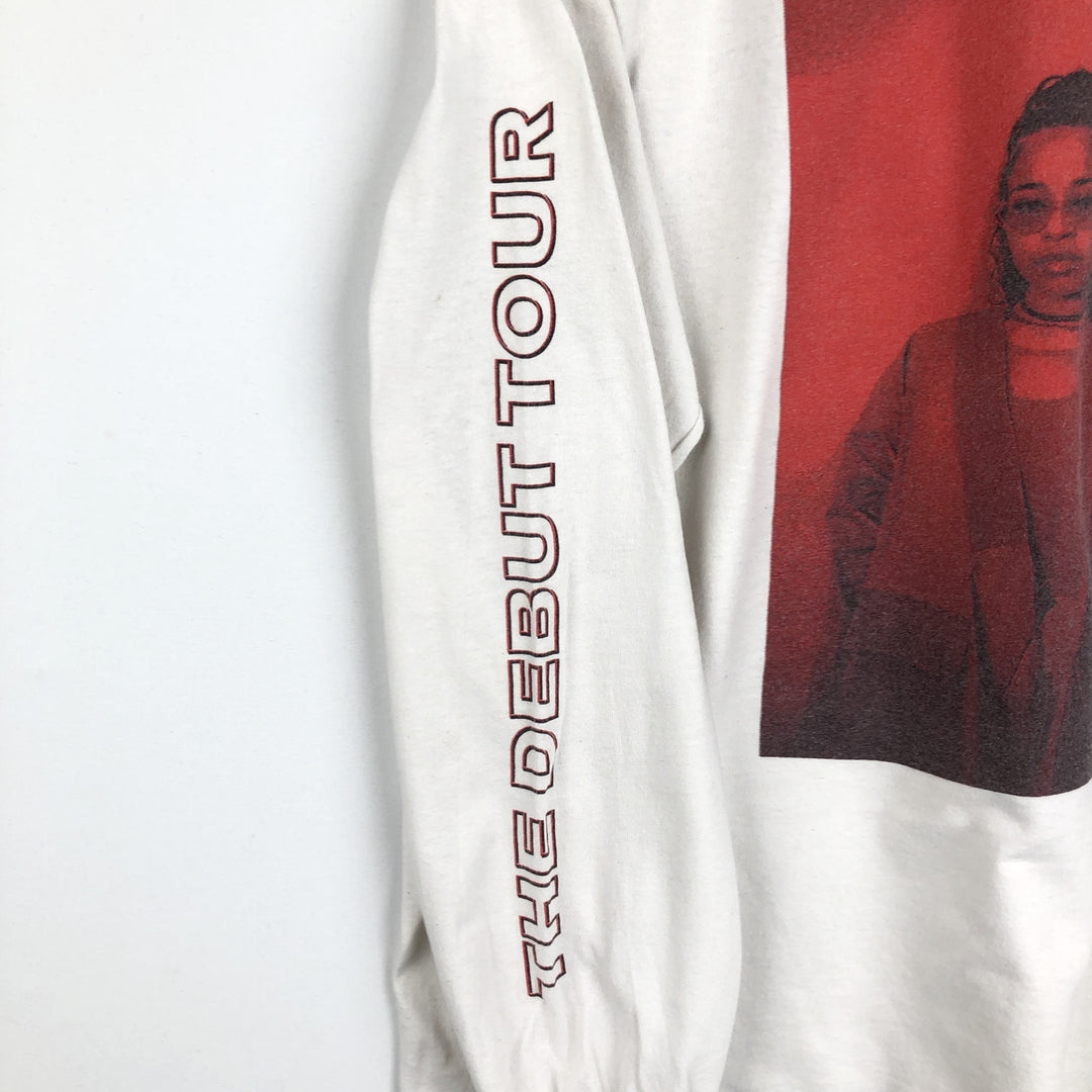 ELLA MAI Long-Sleeve Wrap T-Shirt (Women's XL equivalent) cotton white type Vintage Second Hand